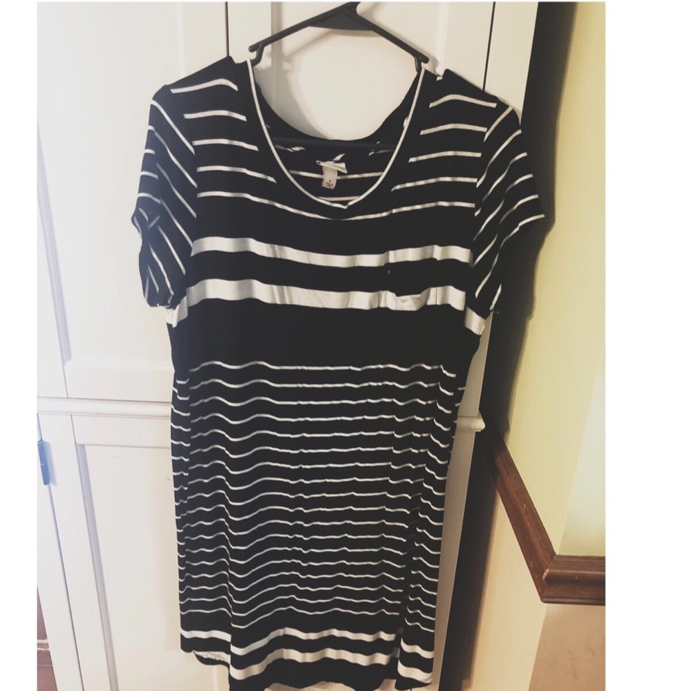 Black and White t-shirt dress